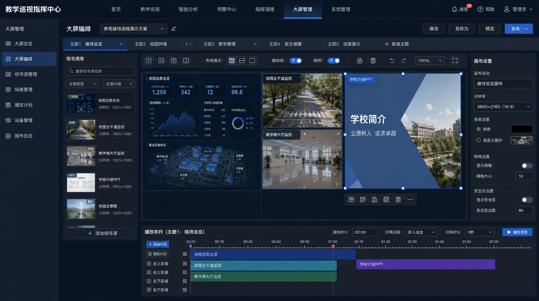 大屏编排功能图