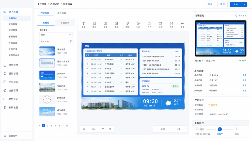 电子班牌功能图
